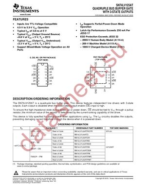 SN74LV125ATPWE4 datasheet  